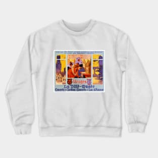 Vintage Travel Poster Belgium Bruges 1911 Crewneck Sweatshirt